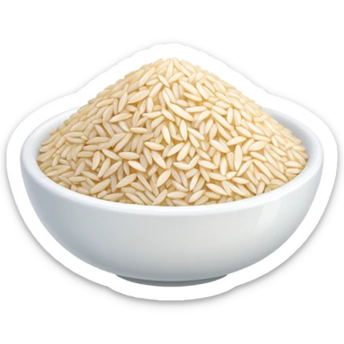 A single grain of rice, glossy and smooth, cartoonish, vibrant white color, high detail, simple and cute design, isolated on white background, centered composition
 sticker