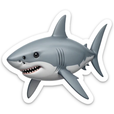 White shark svg sticker