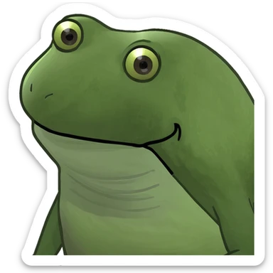 rhino, playful bufo frog meme style sticker