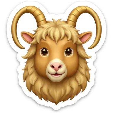 golden goat sticker