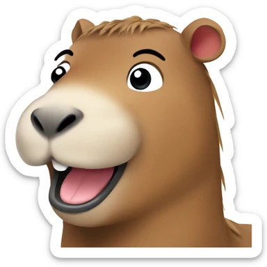 Happy Capybara with a YouTube channel  sticker