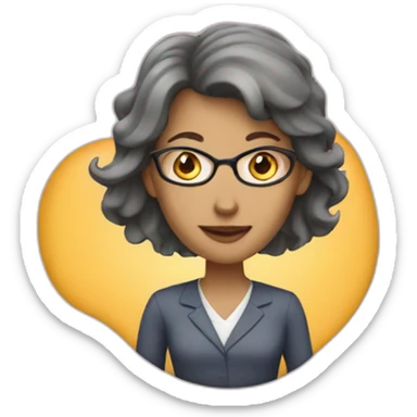 english teacher female sticker