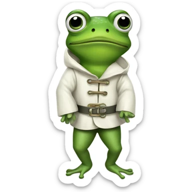 Frog in a straight jacket  sticker