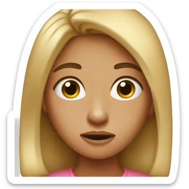Girl shoked sticker