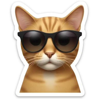 Cat with sunglasses sticker