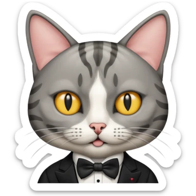 cat mafia corleone - moaning moan meow sticker