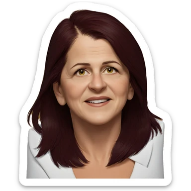 realistic portrait of woman sticker