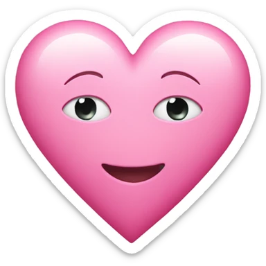 Pink heart  sticker