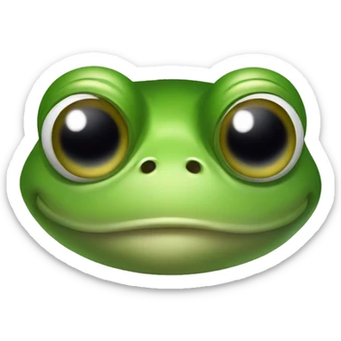 a frog giving a mean side eye sticker