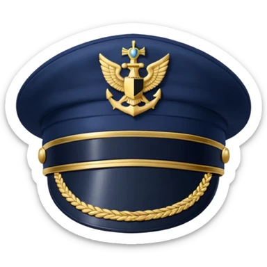 captain hat sticker