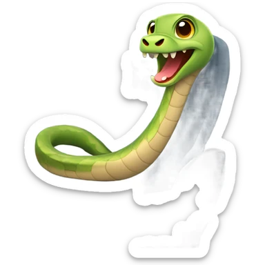 Cute snake on airplane  sticker