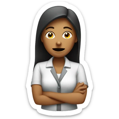 payroll manager woman stressed at work sticker