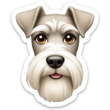 schnauzer tan and white sticker