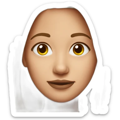 a photo-realistic woman that does not resemble an emoji sticker