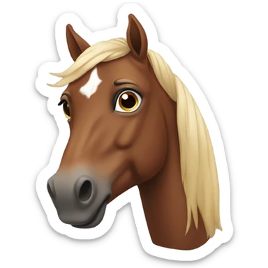horse with a mustache sticker