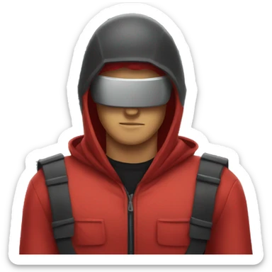 among us red spacial costume sticker