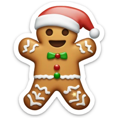 Christmas ginger cookie sticker
