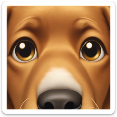 extreme closeup of dog's nose, face of the dog is not in focus, to boop the snoot sticker