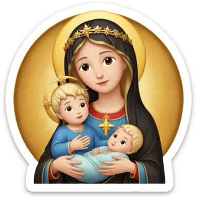 Image of the Mother of God in a frame sticker