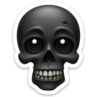 Black skull sticker