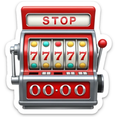 Slot machine, classic, 5 reels, , nothing written on it, the stop symbols are 7s, but in order letters P, R, O, P, O sticker