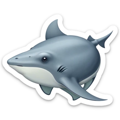 Stingray kissing  sticker