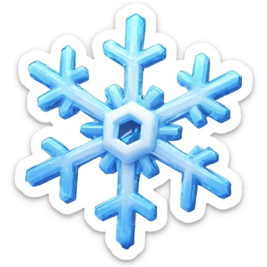 Blue and white snowflake, neon, mobile game, centered, high detail, game asset 3d, isometric art, 3d octane render, 3d asset, lens flare sticker