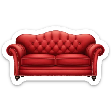 Red sofa in speakeasy sticker