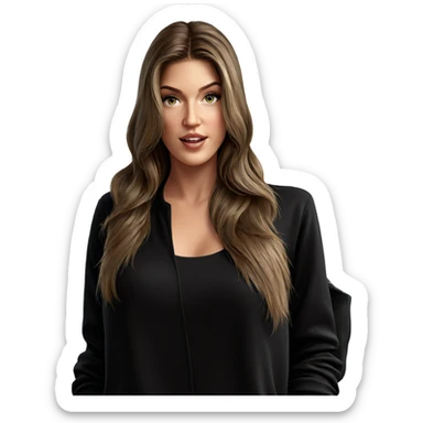 realistic portrait of a girl sticker