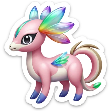 Colorful Exotic Meloetta-Palkia-Kirby-Fakémon-creature-hybrid sticker