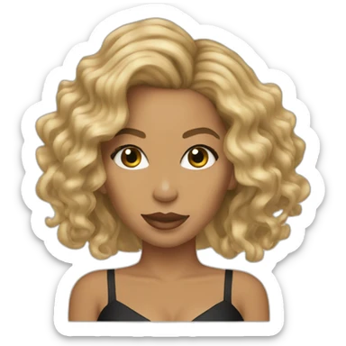 beyonce with blonde haur sticker
