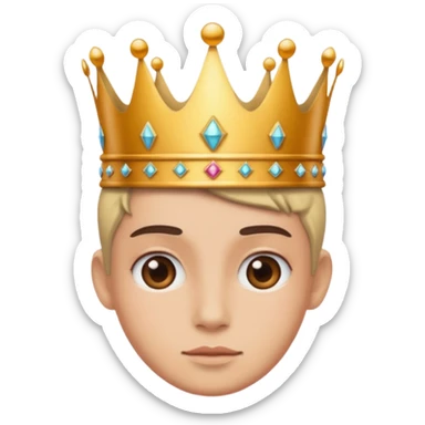 aggiungi una corona sulla testa sticker