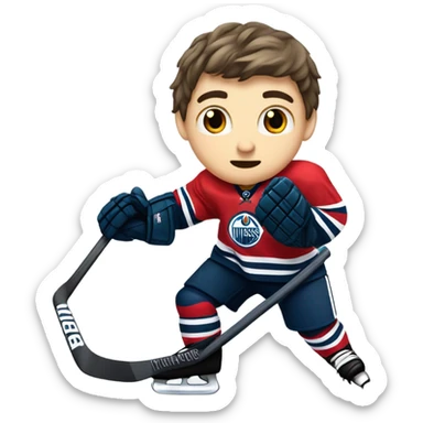 Connor bedard playing hockey sticker