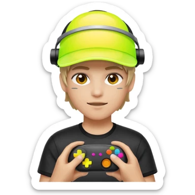 Neon Visor Gamer sticker
