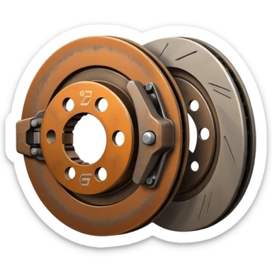 brake disk and caliper sticker
