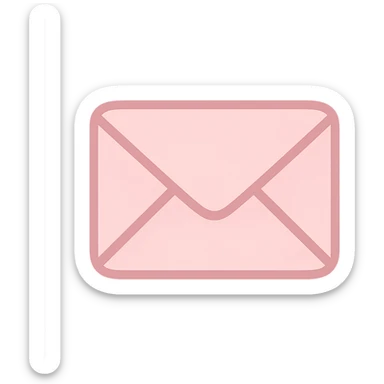 pink envelope emoji, cute and simple sticker