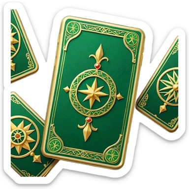 GREEN VALENTINES TAROT CARD DECK sticker