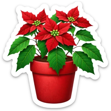 small christmas Poinsettia  sticker