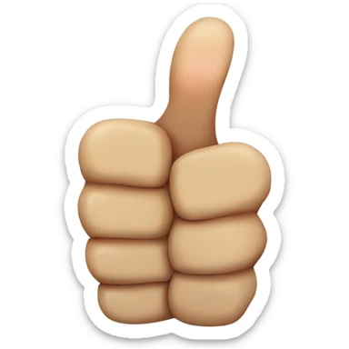 Fist around thumbs up sticker