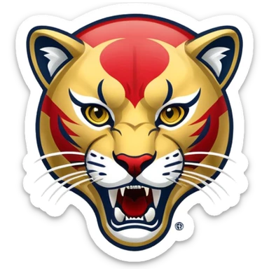 Florida Panthers hockey team logo sticker
