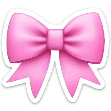 Pink bow sticker