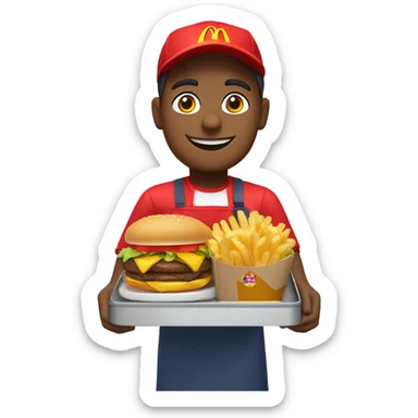 McDonald’s worker sticker
