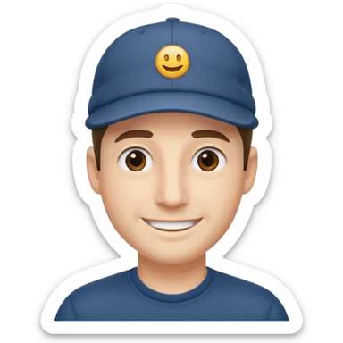 A man who look like hitler wearing cap without mustache  sticker