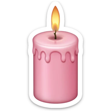 make a candle in girly  light pink tones. sticker