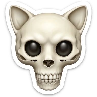 Cat skull sticker