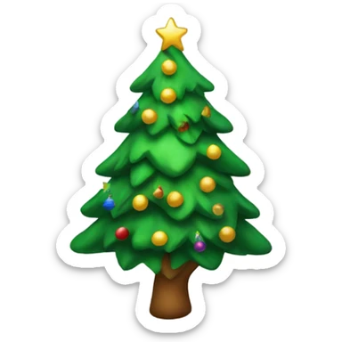 Christmas tree sticker