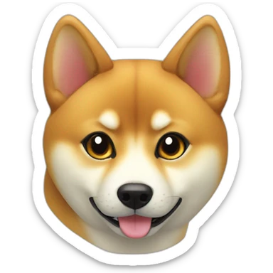 lovely shibainu & black cat sticker