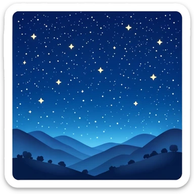 night sky with stars sticker