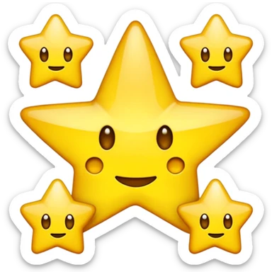 zwei funkelnde sterne sticker