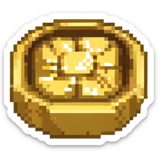 Chinese Yuanbao, gold ingot used as currency in imperial China sticker